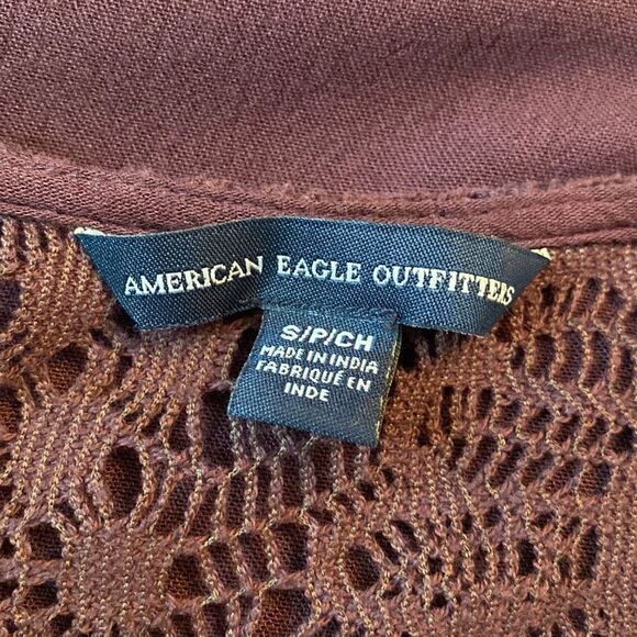 American Eagle Outfitters crochet lace blouse size S - Picture 6 of 9